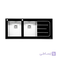 سینک ایلیا استیل شیشه ای 8022