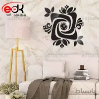 ساعت دیواری فانتزی طرح گل پر در پنج رنگ