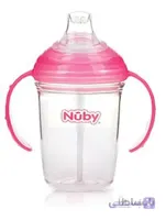 لیوان نی دار تریتان +6 ماه صورتی نابی Nuby