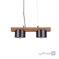 آویز چوبی 2 شعله مدل DC7