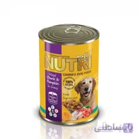 کنسرو سگ با طعم گوشت مرغ و گوشت قرمز و کدو حلوایی وزن 425 گرمی برند نوتری پت