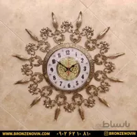 ساعت دیواری برنزی طرح پر کد ۳۲۴