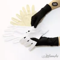 دستکش نخ استریج زنانه و دخترانه فری سایز مشکی رنگ