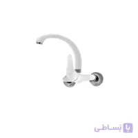 شیر ظرفشويی دیواری مدل راهو سفیدکروم