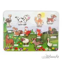 جورچین چوبی حیوانات اهلی برجسته