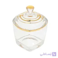 قندان استرلینگ لب طلا