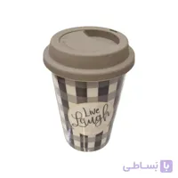 ماگ سرامیکی مدل live laugh love درب سیلیکونی