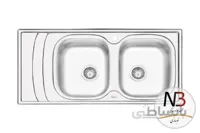 سینک نیمه فانتزی توکار ایلیا استیل مدل 4054 ا Iliasteel Sink model 4054