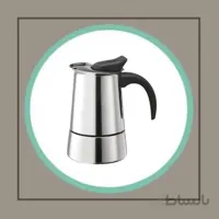 اسپرسوساز استیل فلاسکی مدل 4 کاپ ا Espresso Maker 4 cups steel