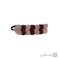تل نمدی طرح قلب سفید و زرشکی