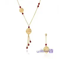 نیم ست طلا دست ساز زنانه طرح فیوژن چیپسی کد XS228