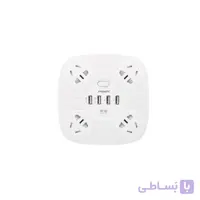 Pisen Smart Power Strip 4 USB 4 Sockets شارژر و سه راهی برق هوشمند پایزن