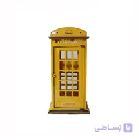 جامدادی رومیزی چوبی طرح باجه تلفن