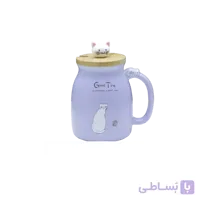 ماگ درب گربه ای همراه با قاشق