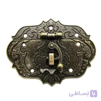 چفت آنتیک قلبی زیتونی جعبه طول 75 میلی‌متر