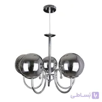 لوستر آویز پنج شعله چشمه نور کد A1219/5C.BK (همراه با لامپ هدیه)