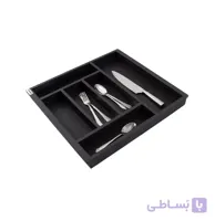 جا قاشقی چوبی داخل کشو مشکی آلبا