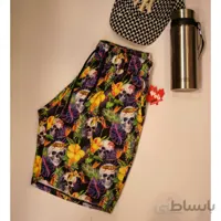 شلوارک هاوایی طرح اسکلت کد 580