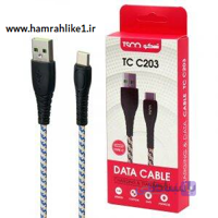 کابل شارژ فست Type-C تسکو TC-C201-مشکی سفید
