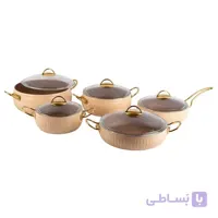 سرویس قابلمه 10 پارچه خمره ای سلین برند اویز رنگ کرمی