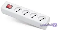 4 خانه بدون ارت با کابل 1.8 متری