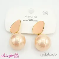 گوشواره آویز زنانه رنگ گلبهی برند hishijie