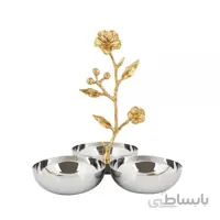 اردو خوری 3 کاسه طرح گل ارکیده سایز بزرگ
