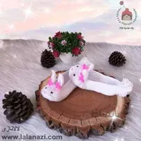 پاپوش بافتنی کودک طرح خرگوش ( کد 30407 )