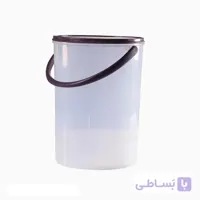 سطل شفاف درب دار دسته پلاستیکی 5 لیتری