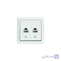 پریز سوکت شبکه Cat6 دوتایی مدل الیزه روکار فضل الکتریک