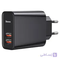 شارژر دو خروجی فست شارژ برند باسئوس 30 وات مدل ccfs-e01