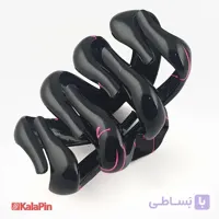 پک 6 تایی کلیپس گوجه ای مشکی رگه ای