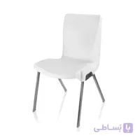 صندلی چفتی پایه فلزی هوم کت کرم