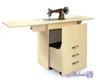 ميز تاشو سه کاره MDF با صندلی (میز چرخ خیاطی و سردوز و مطالعه)