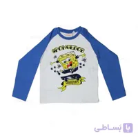 تیشرت آستین بلند پسرانه طرح باب اسفنجی 4 تا 5 سال