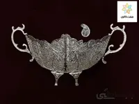 کشکول قایقی پایه کوتاه ملیله کد ۱۰۷۴۴