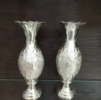 جفت گلدان موشکی نقره نما کد ۱۰۱۵۰۵
