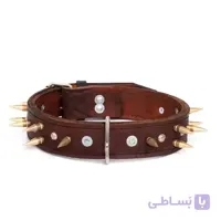 قلاده سگ مدل چرم گردنی دو لایه 4.5 سانتی متر