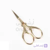 قیچی نیدل پانچ و گلدوزی تیغه کوتاه مدل فانتزی طلایی
