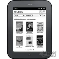 دستگاه کتاب خوان الکترونیکی لمسی Barnes and nobleبا دو گیگ حافظه, امکان استفاده از wifi و نور درخشان.