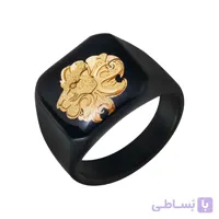 انگشتر مردانه ورق طلا طرح ماه مرداد