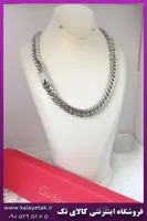 زنجیر اصل کارتیه نقره ای با قفل جعبه ای کشویی