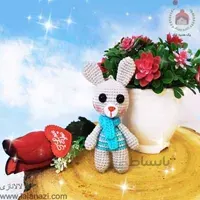 عروسک بافتنی آویز خرگوش پسر ( کد 90018 )