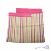 کیسه سبزی کتان رزین تاژ طرح اسپرید صورتی