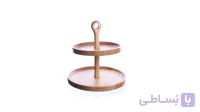 شیرینی‌ خوری چوبی گرد 2 طبقه
