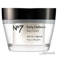 کرم روز حفاظتی و جوانساز نامبر سون No7 مدل EARLY DEFENCE حجم ۵۰ میل | حاوی ضد آفتاب SPF15