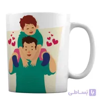 ماگ سرامیکی روز پدر با طرح «پدر اولین قهرمان من» کد 1-529