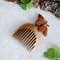 شانه چوبی دست ساز طرح لونا