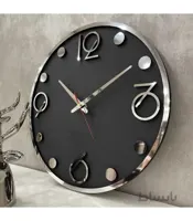 ساعت دیواری طرح لیدی (نقره ای)