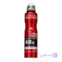 اسپری ضدتعریق مردانه STRESS RESIST 48H لورآل / Loreal Deodorant Men Expert Stress Resist 48H